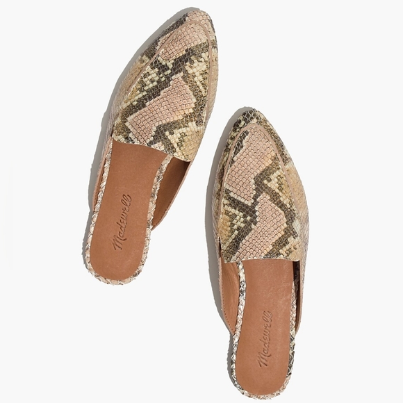 Madewell Shoes - MADEWELL NWOT The Frances Skimmer Mule in Snake Embossed Leather Size 6.5